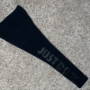 Black JUST DO IT. Nike Leggings